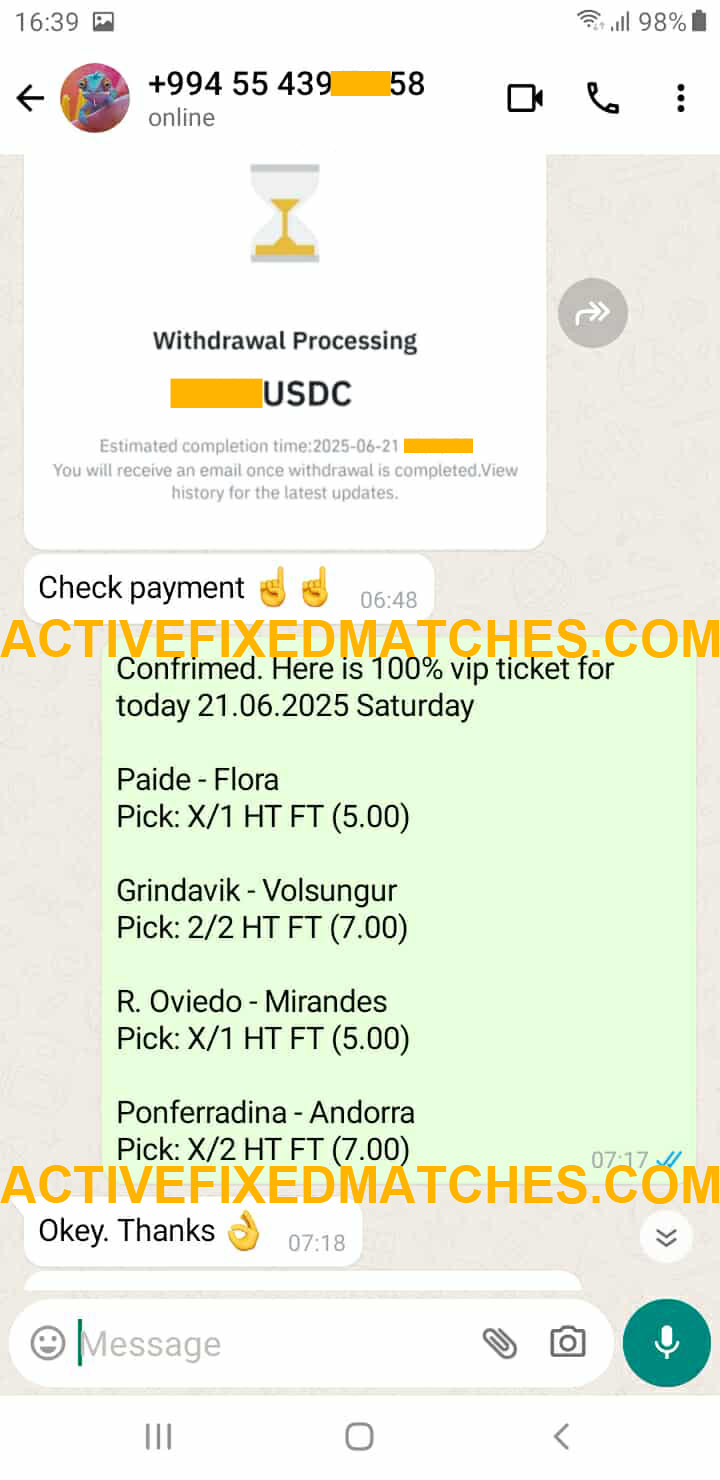 Correct Fixed Matches